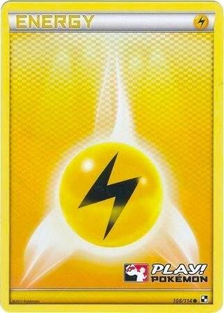 Lightning Energy 108/114 (Play! Pokemon) Holofoil League & Championship Cards