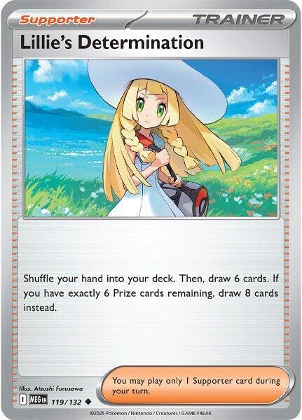 Lillie’s Determination 119/132 Normal ME01: Mega Evolution Lillie’s Determination 119/132 Normal ME01: Mega Evolution