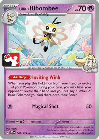 Lillie’s Ribombee 067/159 Normal Prize Pack Series Cards Lillie’s Ribombee 067/159 Normal Prize Pack Series Cards