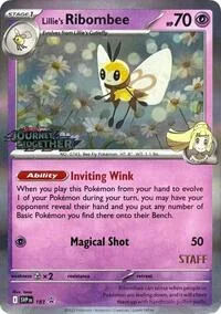 Lillie's Ribombee | 183 (Prerelease) [Staff] | Holofoil | SV: Scarlet & Violet Promo Cards