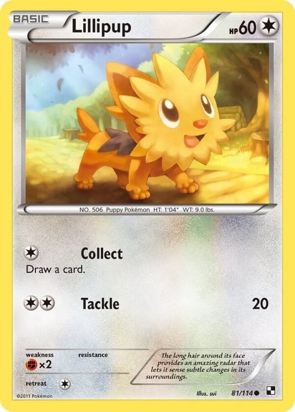 Lillipup (81) 81/114 Reverse Holofoil Black and White