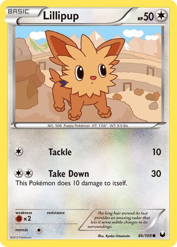 Lillipup 86/108 Reverse Holofoil Dark Explorers