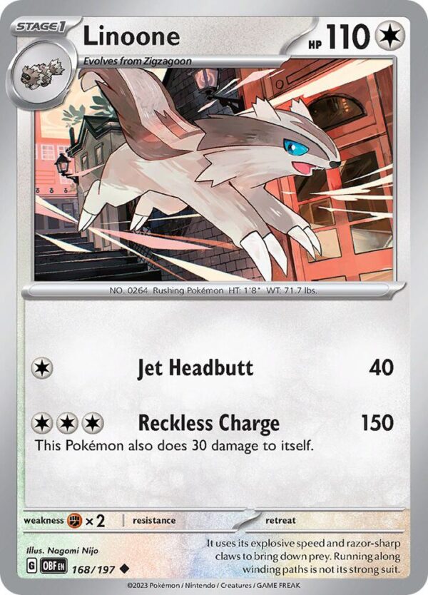 Linoone 168/197 Normal SV03: Obsidian Flames