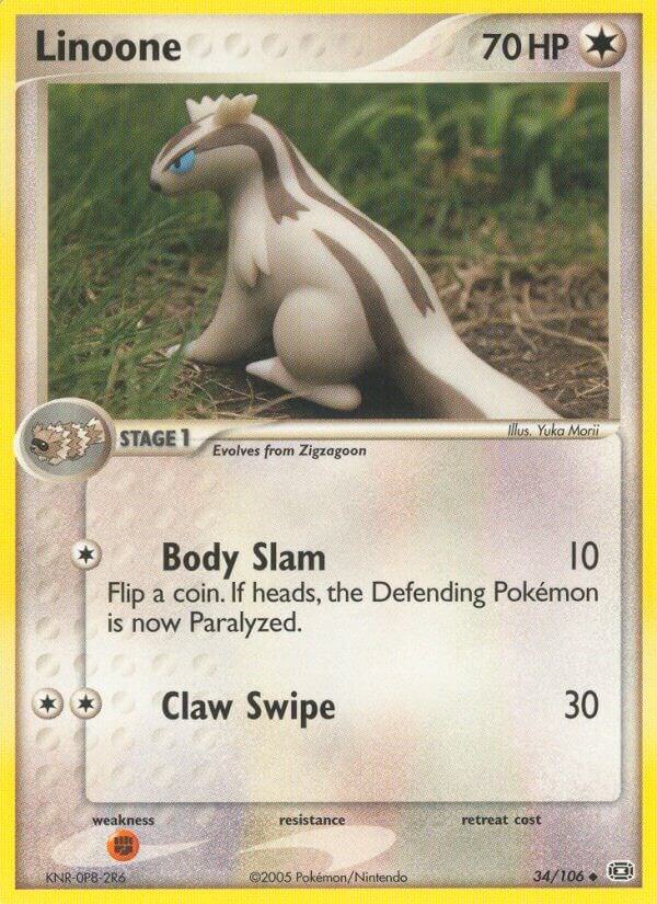 Linoone 34/106 Reverse Holofoil Emerald Linoone 34/106 Reverse Holofoil Emerald