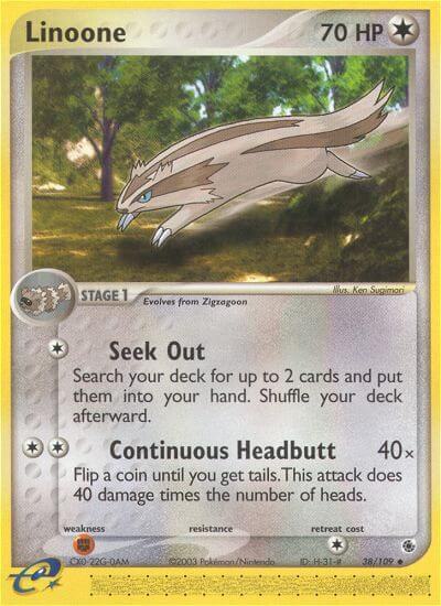 Linoone 38/109 Reverse Holofoil Ruby and Sapphire Linoone 38/109 Reverse Holofoil Ruby and Sapphire