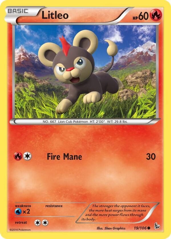 Litleo (19) 19/106 Normal XY – Flashfire Litleo (19) 19/106 Normal XY – Flashfire