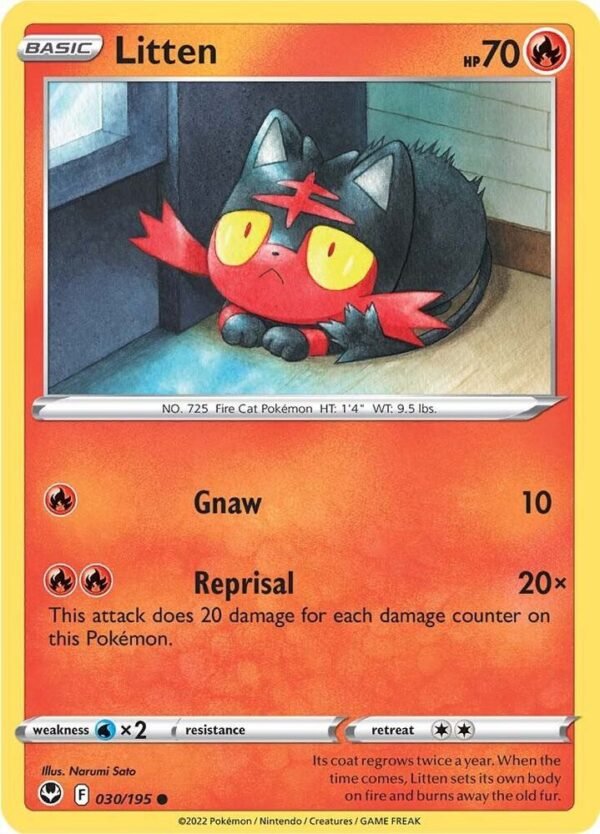 Litten 030/195 Normal SWSH12: Silver Tempest Litten 030/195 Normal SWSH12: Silver Tempest