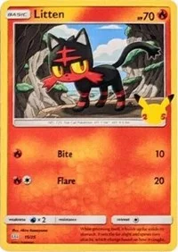 Litten | 15/25 | 015/025 | Holofoil | McDonald's 25th Anniversary Promos