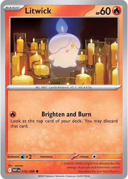 Litwick 016/086 Reverse Holofoil SV: White Flare Litwick 016/086 Reverse Holofoil SV: White Flare