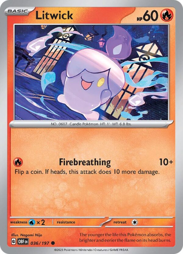 Litwick 036/197 Normal SV03: Obsidian Flames Litwick 036/197 Normal SV03: Obsidian Flames