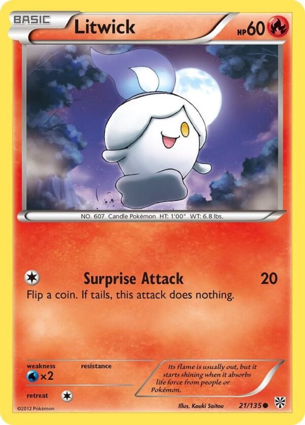 Litwick 21/135 Reverse Holofoil Plasma Storm Litwick 21/135 Reverse Holofoil Plasma Storm