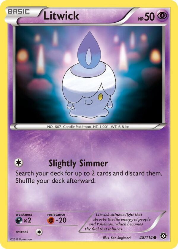 Litwick 48/114 Reverse Holofoil XY – Steam Siege Litwick 48/114 Reverse Holofoil XY – Steam Siege