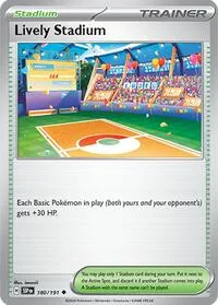 Lively Stadium | 180/191 | Reverse Holofoil | SV08: Surging Sparks