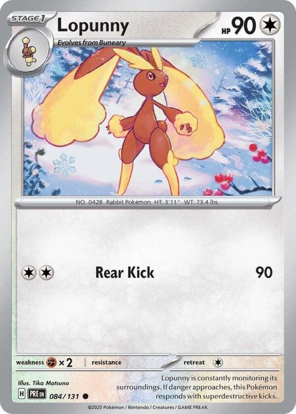Lopunny 084/131 Reverse Holofoil SV: Prismatic Evolutions