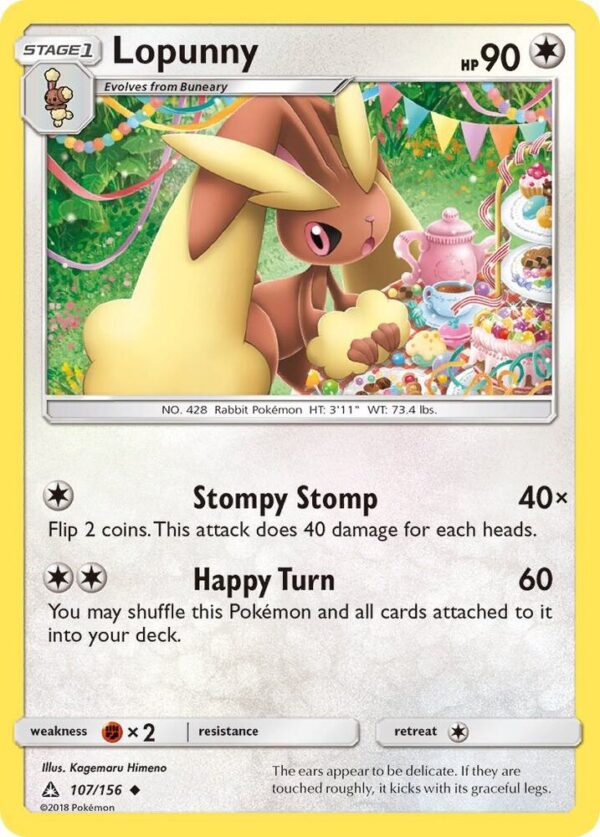 Lopunny 107/156 Reverse Holofoil SM – Ultra Prism