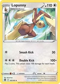 Lopunny | 145/195 | Reverse Holofoil | SWSH12: Silver Tempest