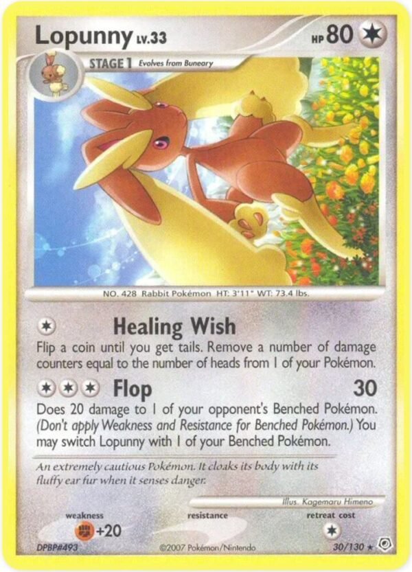 Lopunny 30/130 Normal Diamond and Pearl Lopunny 30/130 Normal Diamond and Pearl