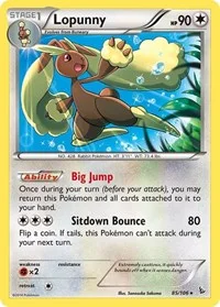 Lopunny | 85/106 | Normal | XY - Flashfire