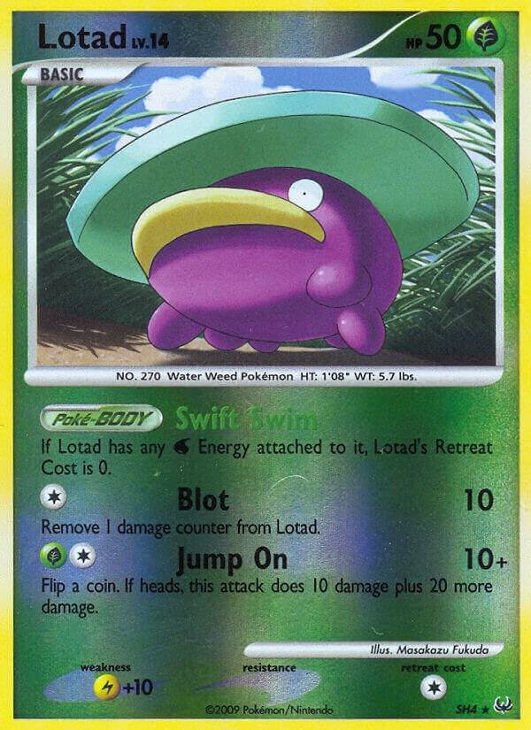Lotad (Shiny) SH4 Reverse Holofoil Platinum Lotad (Shiny) SH4 Reverse Holofoil Platinum