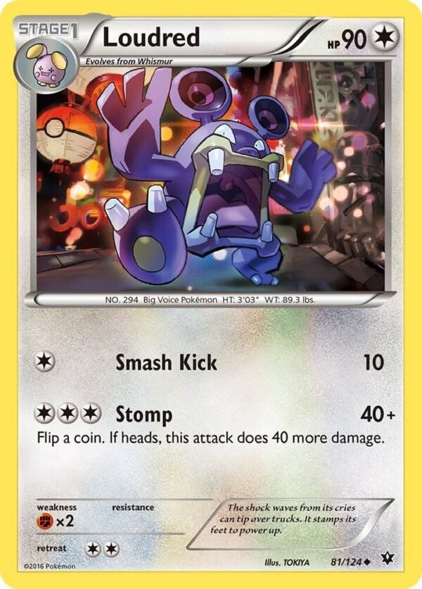 Loudred 81/124 Normal XY – Fates Collide Loudred 81/124 Normal XY – Fates Collide