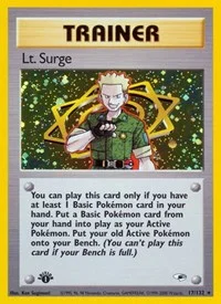 Lt. Surge (17) | 017/132 | Unlimited Holofoil | Gym Heroes Lt. Surge (17) | 017/132 | Unlimited Holofoil | Gym Heroes