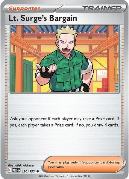 Lt. Surge’s Bargain 120/132 Normal ME01: Mega Evolution