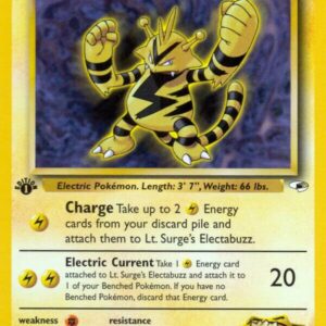 Lt. Surge’s Electabuzz (27) 027/132 Unlimited Gym Heroes Lt. Surge’s Electabuzz (27) 027/132 Unlimited Gym Heroes