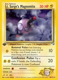 Lt. Surge's Magnemite (50) | 050/132 | 1st Edition | Gym Heroes