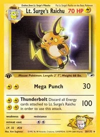 Lt. Surge's Raichu | 028/132 | Unlimited | Gym Heroes