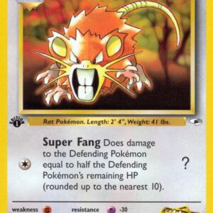 Lt. Surge’s Raticate 051/132 1st Edition Gym Heroes Lt. Surge’s Raticate 051/132 1st Edition Gym Heroes