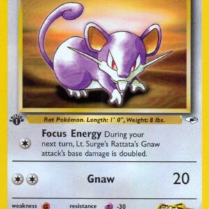 Lt. Surge’s Rattata 082/132 1st Edition Gym Heroes