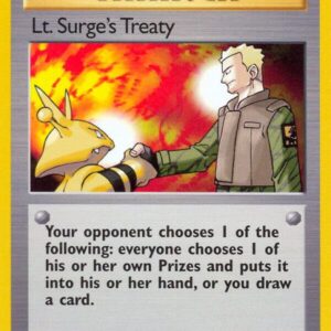 Lt. Surge’s Treaty 112/132 1st Edition Gym Heroes