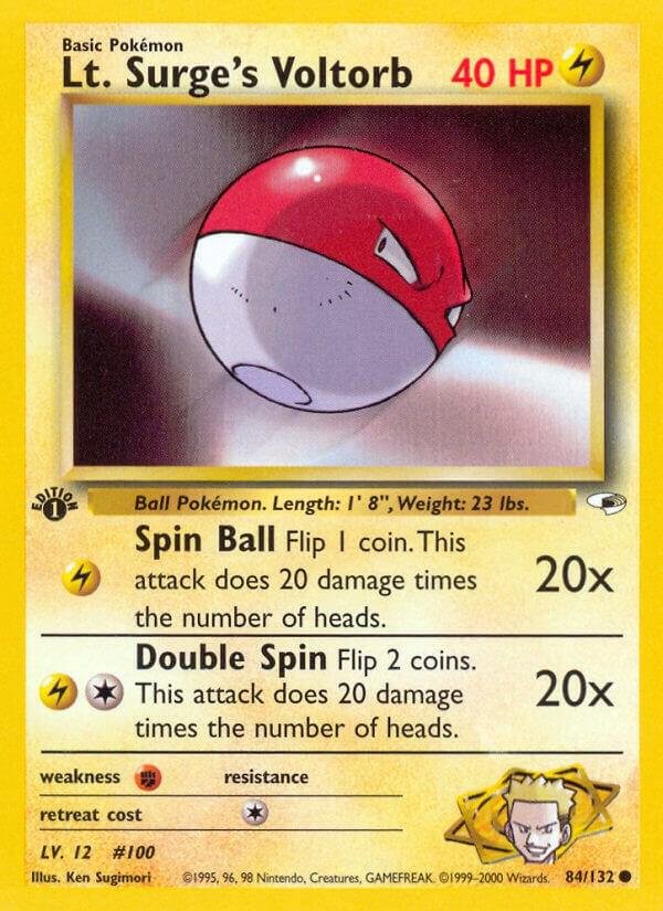 Lt. Surge’s Voltorb 084/132 Unlimited Gym Heroes Lt. Surge’s Voltorb 084/132 Unlimited Gym Heroes