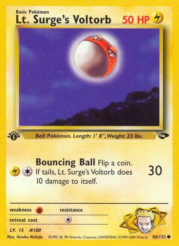Lt. Surge’s Voltorb 086/132 Unlimited Gym Challenge