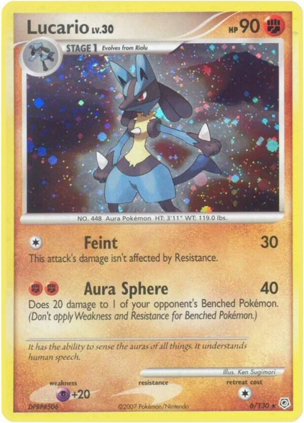 Lucario 6/130 Holofoil Diamond and Pearl