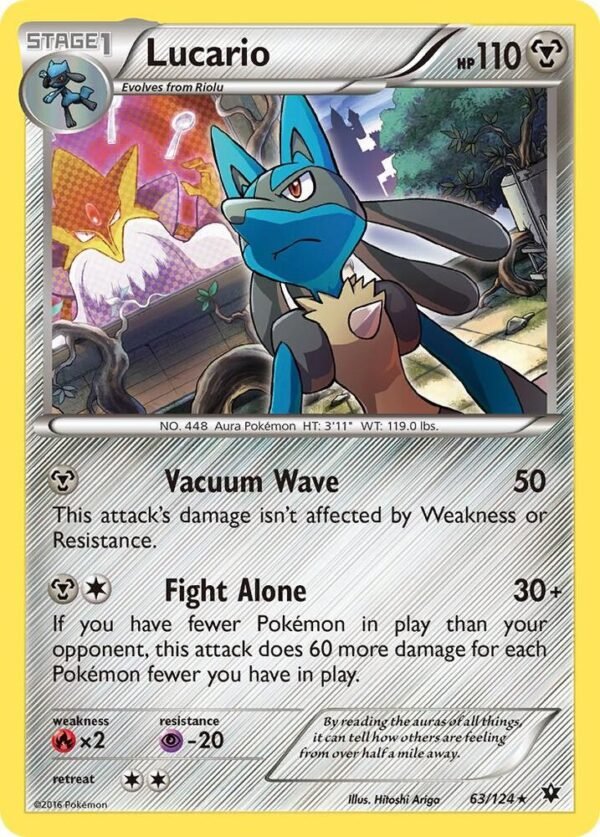 Lucario (63) 63/124 Reverse Holofoil XY – Fates Collide