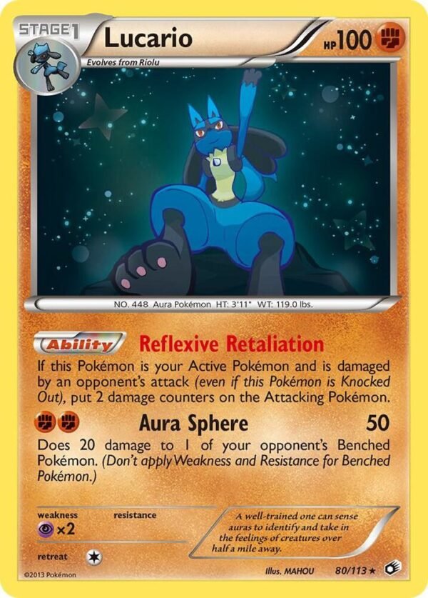 Lucario 80/113 Reverse Holofoil Legendary Treasures Lucario 80/113 Reverse Holofoil Legendary Treasures