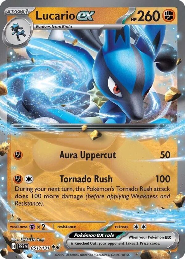 Lucario ex 051/131 Holofoil SV: Prismatic Evolutions Lucario ex 051/131 Holofoil SV: Prismatic Evolutions