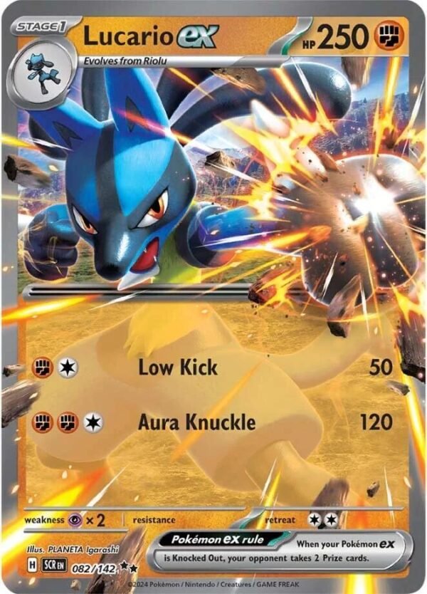 Lucario ex 082/142 Holofoil SV07: Stellar Crown Lucario ex 082/142 Holofoil SV07: Stellar Crown