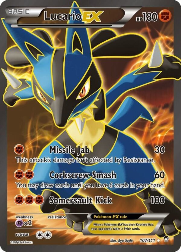 Lucario EX (107 Full Art) 107/111 Holofoil XY – Furious Fists