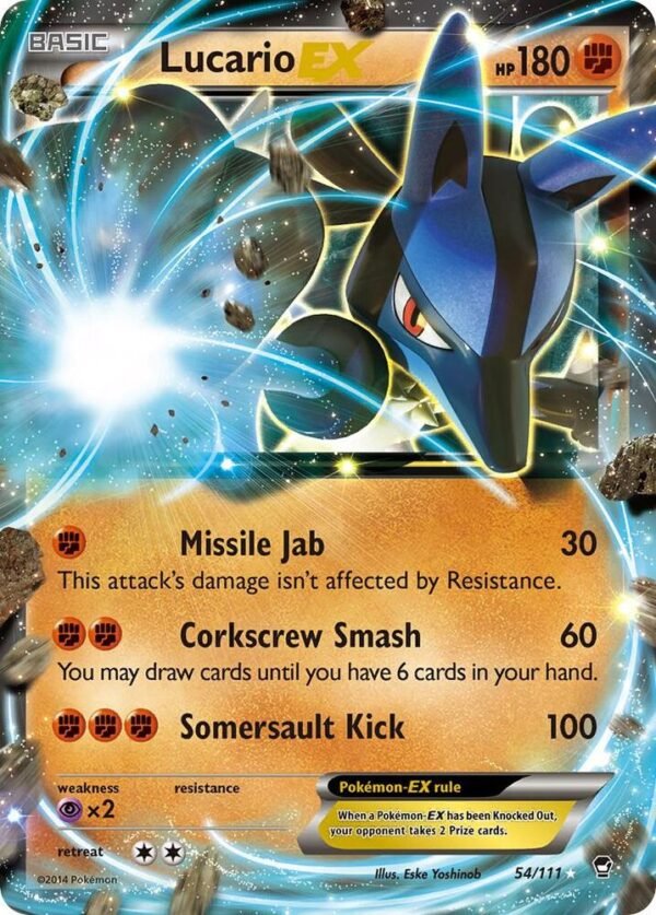 Lucario EX 54/111 Holofoil XY – Furious Fists Lucario EX 54/111 Holofoil XY – Furious Fists