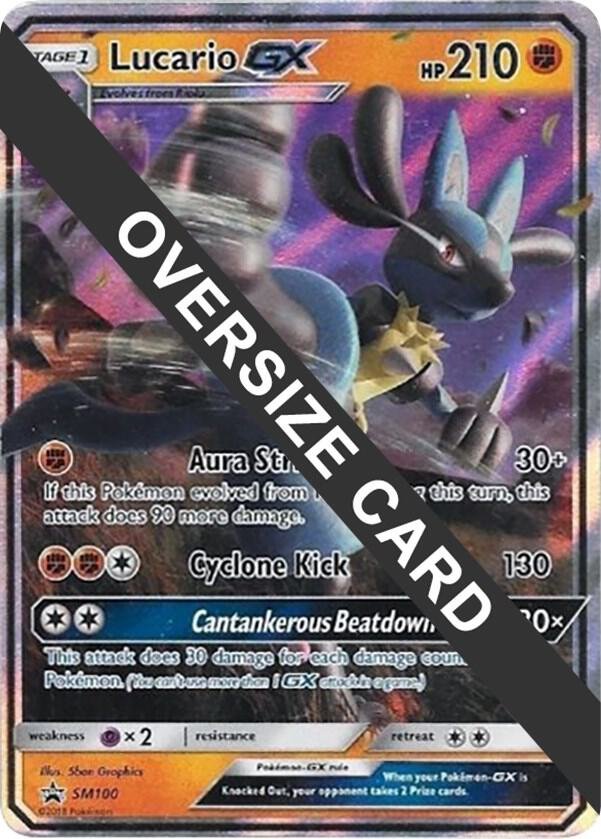 Lucario GX SM100 Holofoil Jumbo Cards
