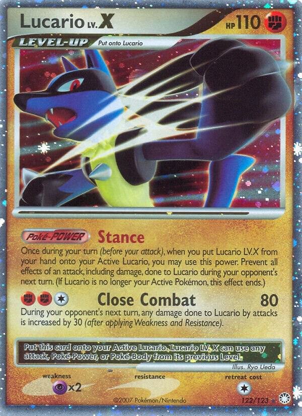 Lucario LV.X 122/123 Holofoil Mysterious Treasures