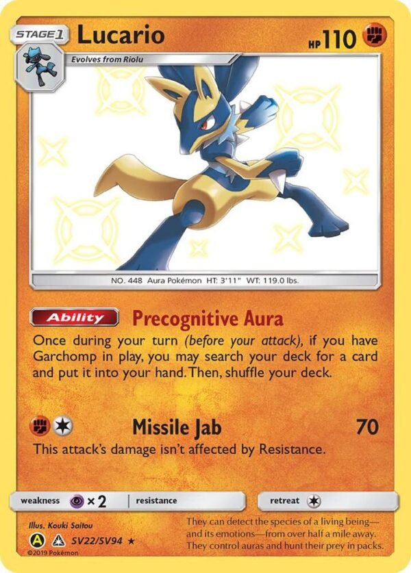 Lucario SV22/SV94 Holofoil Hidden Fates: Shiny Vault