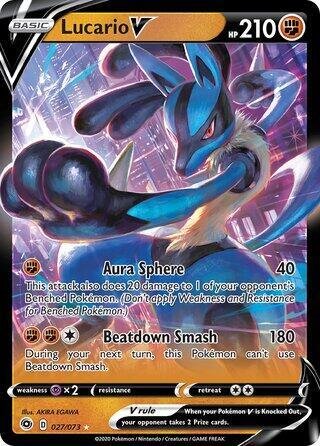 Lucario V 027/073 (Non-Holo) 27/73 Normal Deck Exclusives Lucario V 027/073 (Non-Holo) 27/73 Normal Deck Exclusives