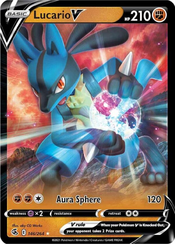 Lucario V 146/264 Holofoil SWSH08: Fusion Strike