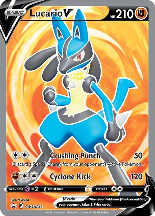 Lucario V SWSH213 Holofoil SWSH: Sword & Shield Promo Cards