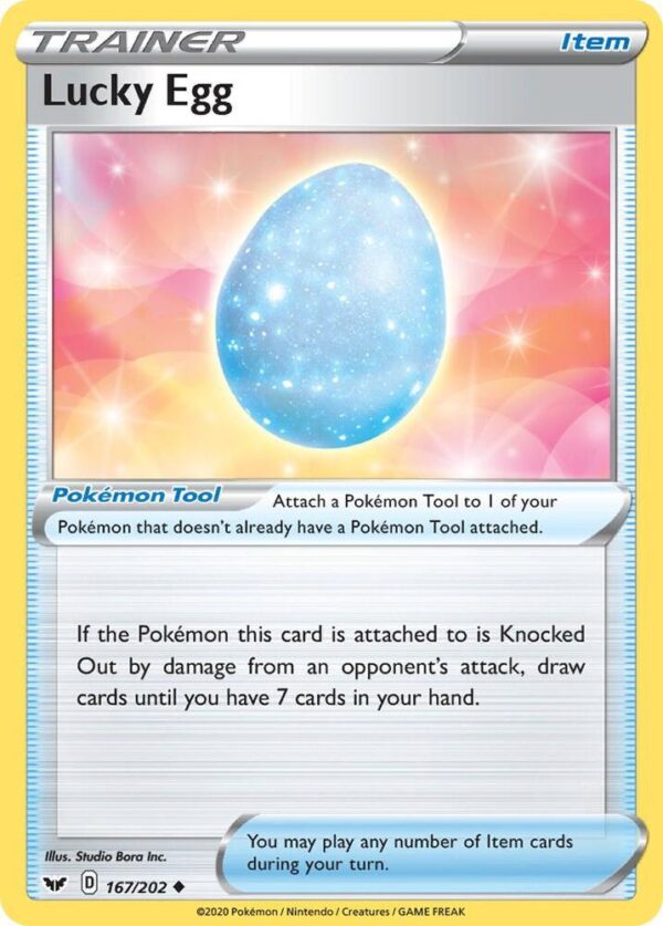 Lucky Egg 167/202 Normal SWSH01: Sword & Shield Base Set Lucky Egg 167/202 Normal SWSH01: Sword & Shield Base Set