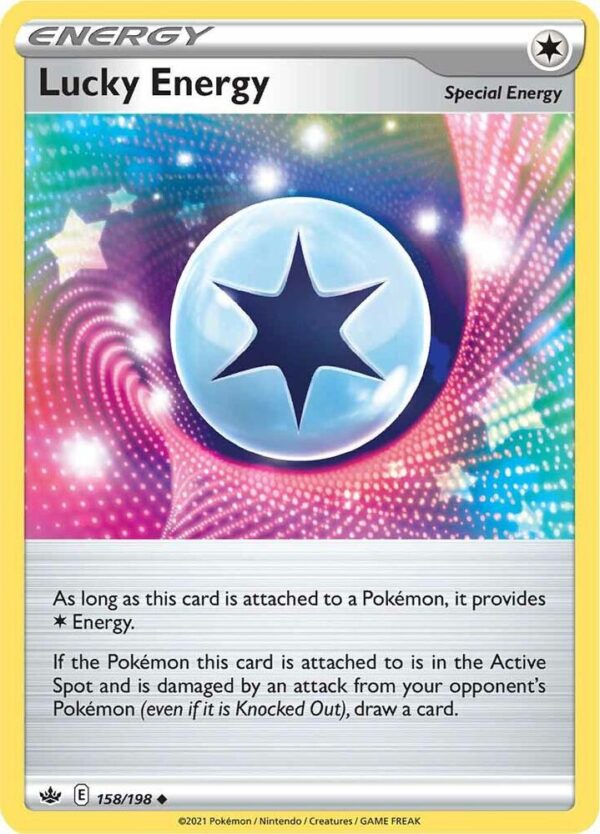 Lucky Energy 158/198 Reverse Holofoil SWSH06: Chilling Reign