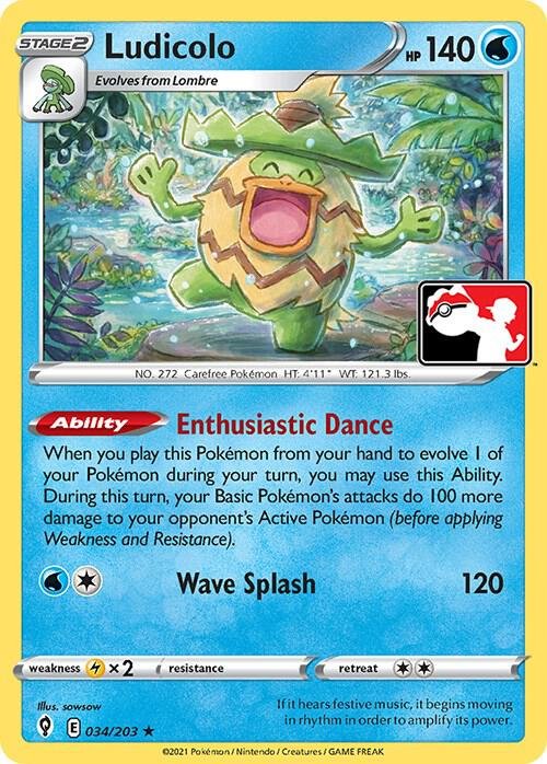 Ludicolo 034/203 Normal Prize Pack Series Cards